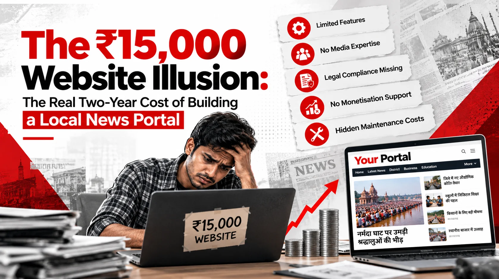 The ₹15,000 Website Illusion: The Real Two-Year Cost of Building a Local News Portal