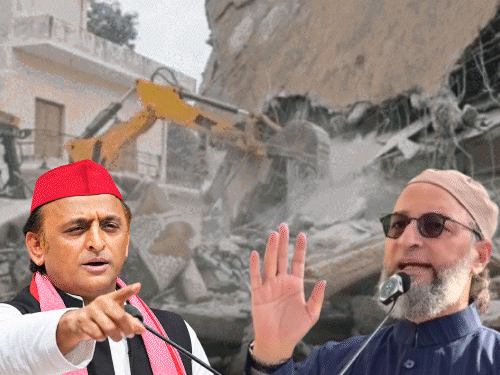 सहारनपुर में मस्जिद पर बुलडोजर कार्रवाई से गरमाई सियासत, अखिलेश-ओवैसी का विरोध